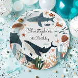 Onder het Zee Whale Shark Zee Life 1st Birthday Papieren Bordje<br><div class="desc">Onder het Zee Whale Shark Zee Life 1st Birthday Paper Borden Alle design zijn © PIXEL PERFECTION PARTY LTD</div>