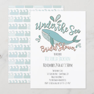 Onder het Zee Whale Vrijgezellenfeest Kaart