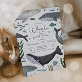 Onder het Zee Whale Zee Life Verjaardagsfeest Kaart