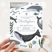 Onder het Zee Whale Zee Life Verjaardagsfeest Kaart