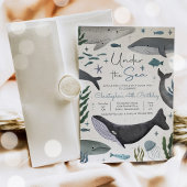 Onder het Zee Whale Zee Life Verjaardagsfeest Kaart