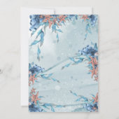 Onder het Zee Whales Boy Baby shower Kaart (Achterkant)