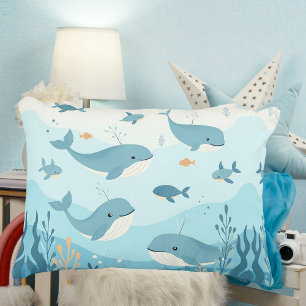 Onder het Zee Whales & Fish Accent Kussen