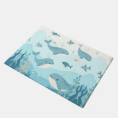 Onder het Zee Whales & Fish Deurmat (Schuin)