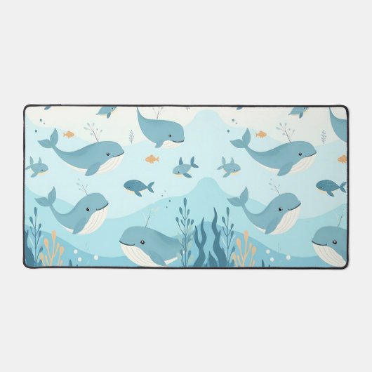 Onder het Zee Whales & Fish Kinder Bureaumat (Voorkant)