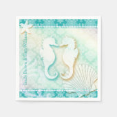 Onder het Zee Whimsical Beach Wedding Servetten (Voorkant)
