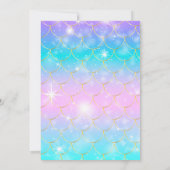 Onder het Zee Whimsical Mermaid Birthday Party Kaart (Achterkant)