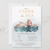 Onder het Zee Whimsical Ocean Baby shower Kaart (Voorkant)