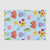 Onder het Zee Whimsical Schattige Creatures Birthd Tissuepapier (Voorkant)