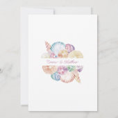 Onder het Zee Whimsical Waterverf Beach Bruiloft Kaart (Achterkant)
