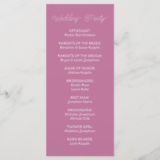 Onder het Zee Whimsical Waterverf Beach Bruiloft Programmakaart (Achterkant)