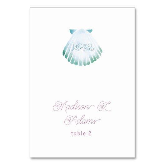 Onder het Zee Whimsical Waterverf Naam Plaats Kaar Kaart (Voorkant)