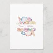 Onder het Zee Whimsical Waterverf Trouwgegevens Informatiekaartje (Achterkant)