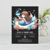 Onder het Zee Whimsy Mermaid Birthday Kaart (Staand voorkant)