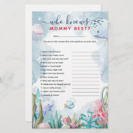 Onder het Zee 'Wie kent het beste Baby shower van 