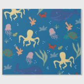 Onder het Zee wordt blauw gemaakt Cadeaupapier (Vlak)