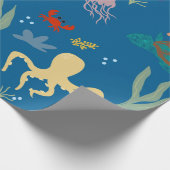 Onder het Zee wordt blauw gemaakt Cadeaupapier (Hoek)