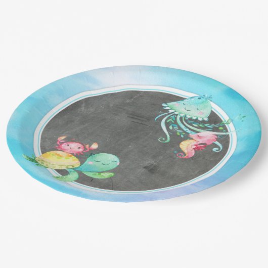 Onder het Zee wordt papieren Borden gemaakt Papieren Bordje (Gekanteld)