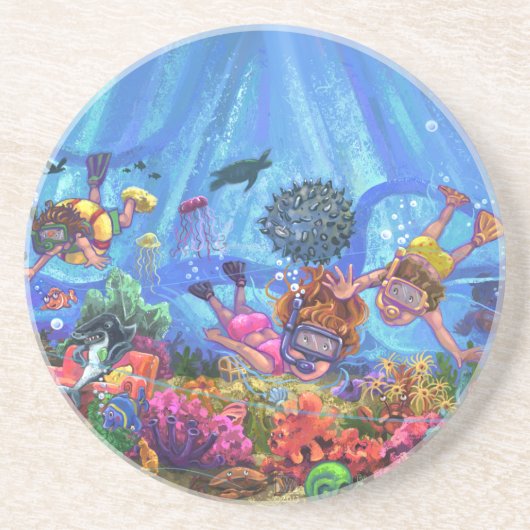 Onder het Zee Zandsteen Onderzetter (Voorkant)