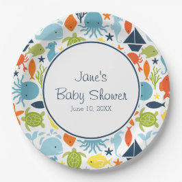 Onder het Zee, Zee Creatures, Nautical Custom Papieren Bordje