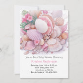 Onder het Zee Zee Shell Delight Baby shower Kaart (Voorkant)