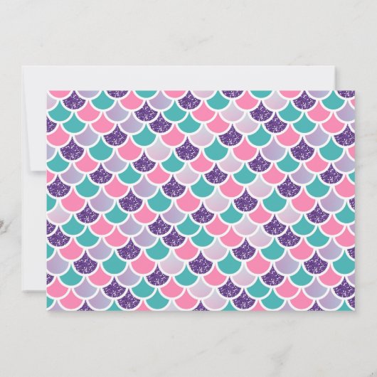 Onder het Zee Zeemeermin Baby shower per post Kaart (Achterkant)