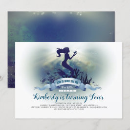 Onder het Zee - Zeemeermin en Zeester Verjaardag Kaart