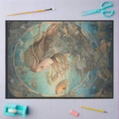 Onder het Zee Zeemeermin Fish Art Decoupage Tissuepapier (Craft)