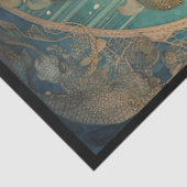 Onder het Zee Zeemeermin Fish Art Decoupage Tissuepapier (Detail)