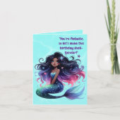 Onder het Zee Zeemeermin Foto Verjaardag Groet Kaart (Voorkant)