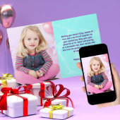 Onder het Zee Zeemeermin Foto Verjaardag Groet Kaart