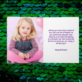 Onder het Zee Zeemeermin Foto Verjaardag Wenskaart Kaart