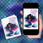 Onder het Zee Zeemeermin Foto Verjaardag Wenskaart Kaart