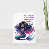 Onder het Zee Zeemeermin Foto Verjaardag Wenskaart Kaart (Voorkant)