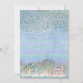 Onder het Zee Zeemeermin Glitter Verjaardag Kaart (Achterkant)