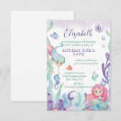 Onder het Zee Zeemeermin Kaart (Voorkant / Achterkant)