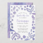 Onder het Zee Zeemeermin Kaart (Voorkant / Achterkant)