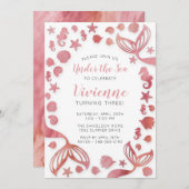 Onder het Zee Zeemeermin Kaart (Voorkant / Achterkant)