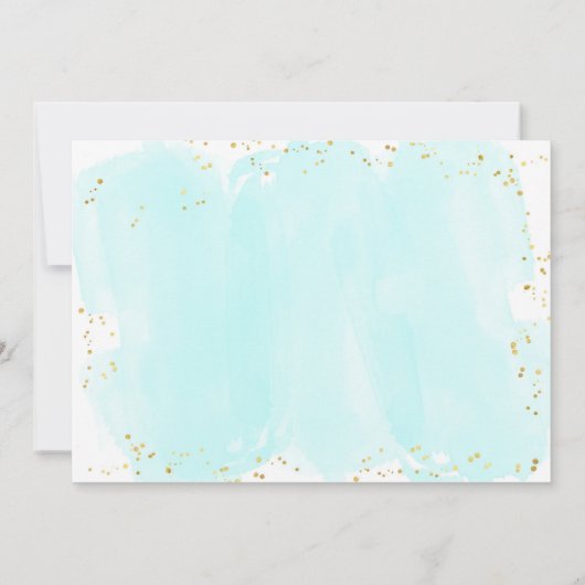 Onder het Zee Zeemeermin Kinder fotouitnodiging Kaart (Achterkant)