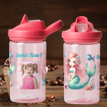 Onder het Zee Zeemeermin Kinder School Waterfles<br><div class="desc">"Maak een plons met deze betoverende Under the Zee Mermaid-themed waterfles, het perfecte verjaardagscadeau voor kinderen! Ontworpen met levendige, op de oceaan geïnspireerde kleuren en versierd met magische zeemeerminnen, is deze duurzame waterfles zowel praktisch als leuk. Personaliseer het met een aangepaste foto om een uniek aandenken te creëer dat je...</div>