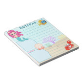 Onder het Zee Zeemeermin Krab Fish Pearl Shell The Notitieblok (Schuin)