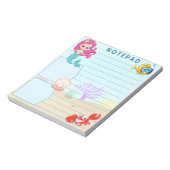 Onder het Zee Zeemeermin Krab Fish Pearl Shell The Notitieblok (Linkerzijde)