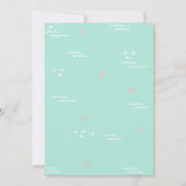 Onder het Zee Zeemeermin met Red Hair Kids Birthda Kaart (Achterkant)