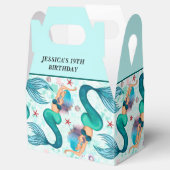 Onder het Zee Zeemeermin Oceaan Paarse Turquoise Bedankdoosjes (Geopend)