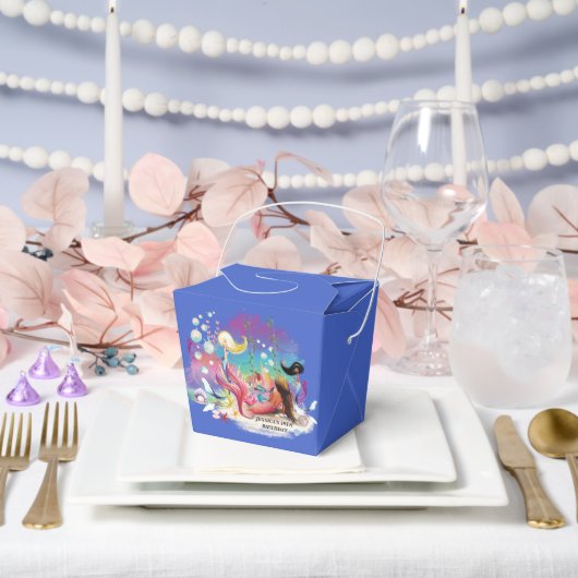 Onder het Zee Zeemeermin Oceaan Paarse Turquoise Bedankdoosjes (Huwelijk)