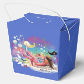 Onder het Zee Zeemeermin Oceaan Paarse Turquoise Bedankdoosjes (Achterkant)