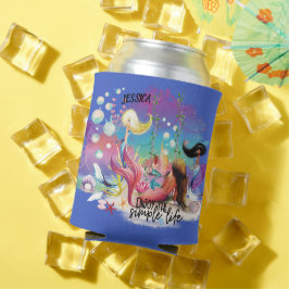 Onder het Zee Zeemeermin Oceaan Paarse Turquoise Blikjeskoeler