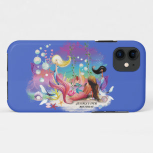Onder het Zee Zeemeermin Oceaan Paarse Turquoise Case-Mate iPhone Case