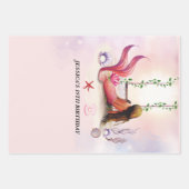 Onder het Zee Zeemeermin Oceaan Paarse Turquoise Inpakpapier Vel (Voorkant 2)