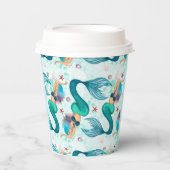 Onder het Zee Zeemeermin Oceaan Paarse Turquoise Papieren Bekers (Voorkant)